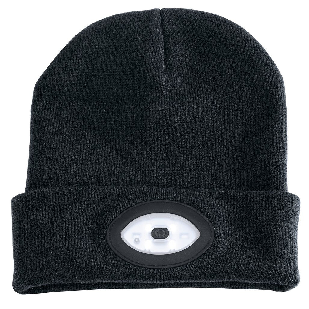 Draper Beanie Hat with Rechargeable Torch, One Size, 1W, 100 Lumens, Black  99521