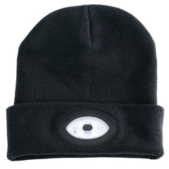 Draper Beanie Hat with Rechargeable Torch, One Size, 1W, 100 Lumens, Black  99521