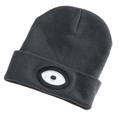 Draper Beanie Hat with Rechargeable Torch, One Size, 1W, 100 Lumens, Grey  99522