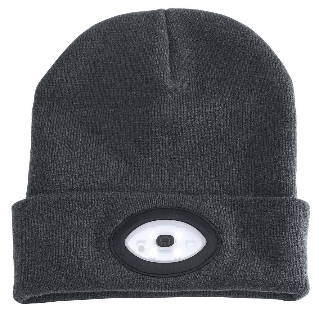 Draper Beanie Hat with Rechargeable Torch, One Size, 1W, 100 Lumens, Grey  99522