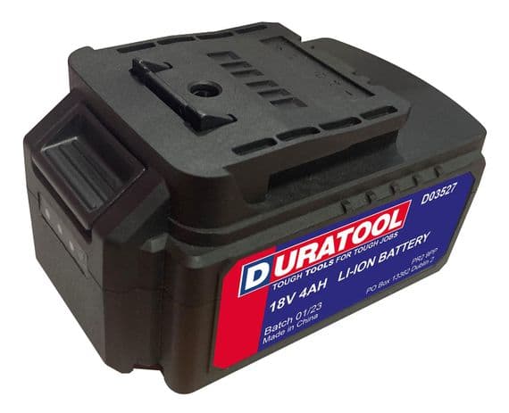 Duratool 18V 4Ah Li-Ion Power Tool Battery D03527