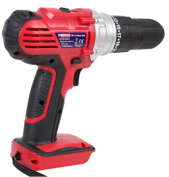 Duratool 18V Li-Ion Cordless 13mm Drill Driver (Bare Unit) D03211