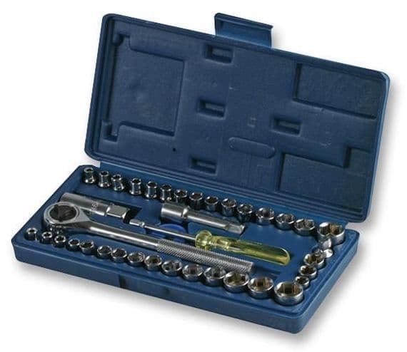 Duratool 1/4" & 3/8" Socket Set, 40 Piece D00200
