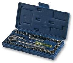 Duratool 1/4" & 3/8" Socket Set, 40 Piece D00200
