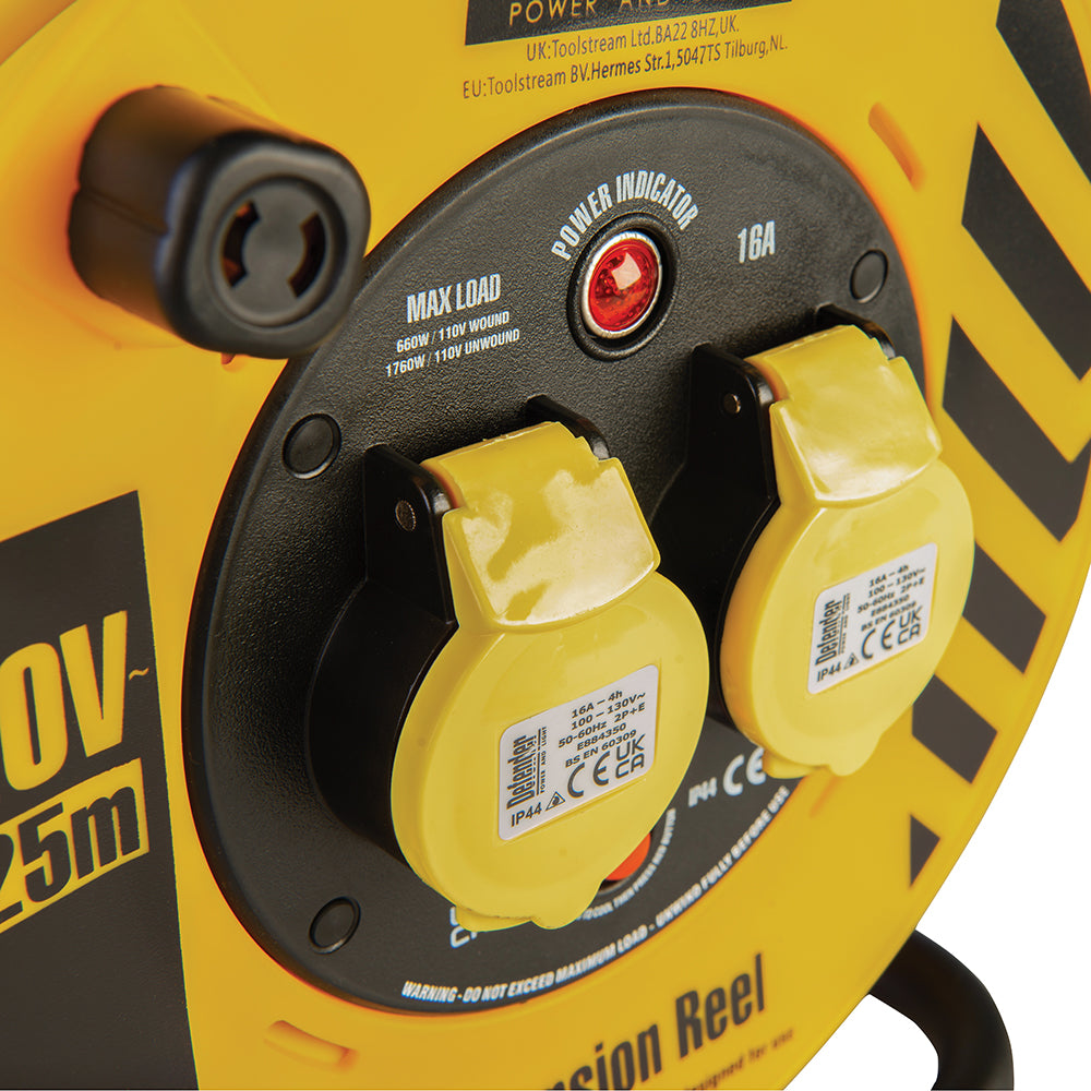 Defender Heavy Duty Industrial Cable Reel 25m E86455