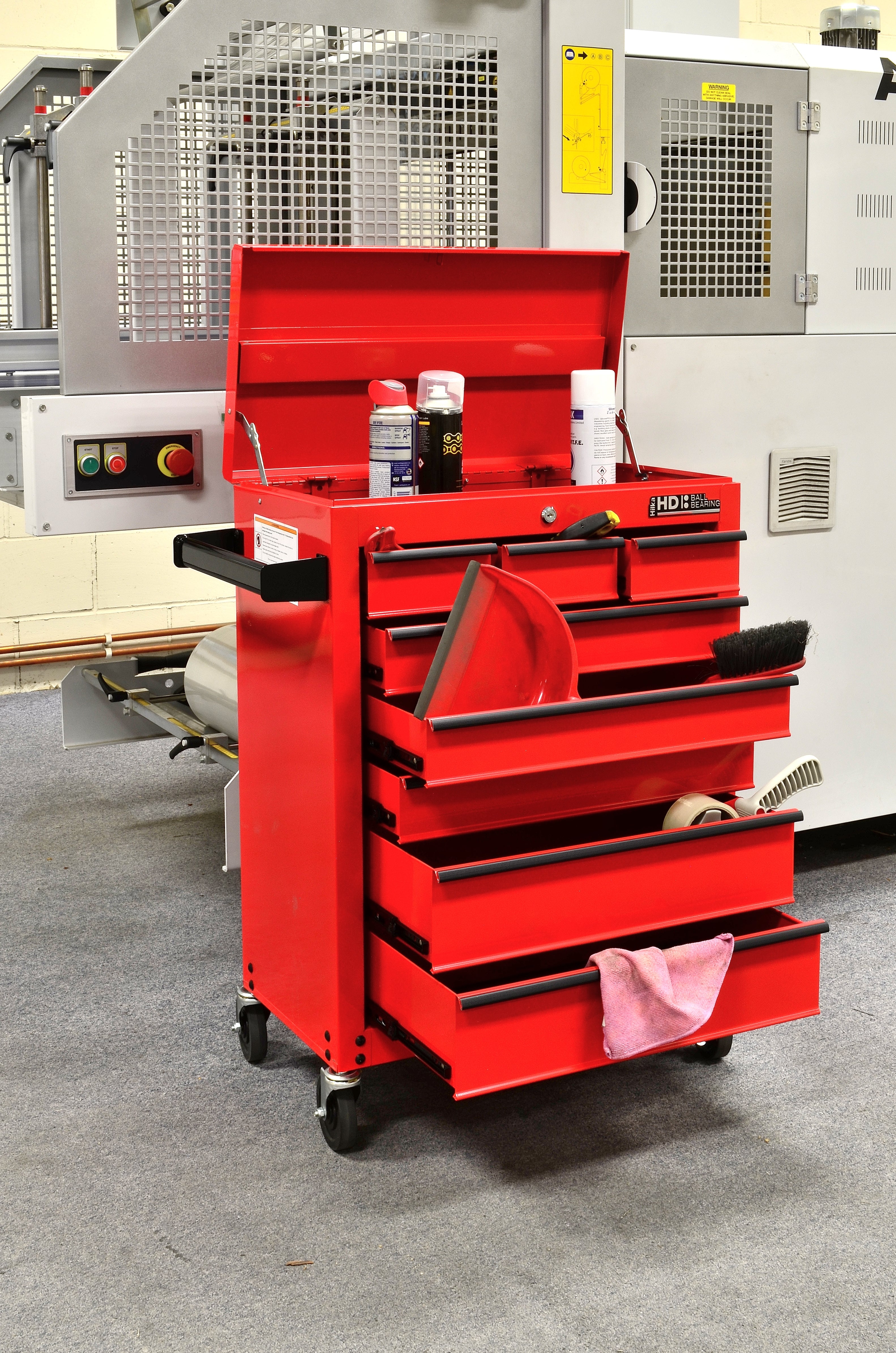 Hilka HD 8 Drawer Trolley with Lid Storage BBS G301T8BBS