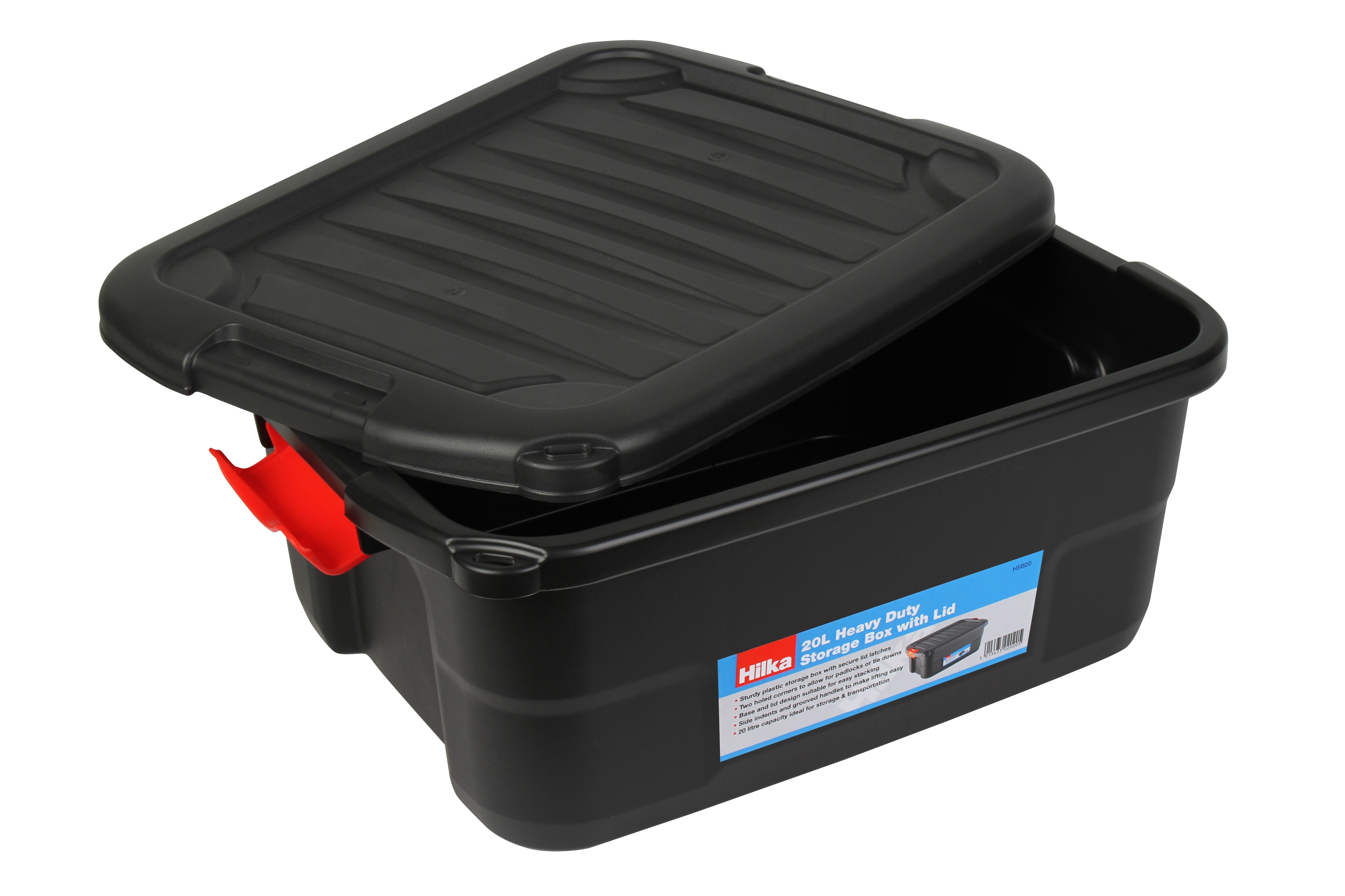Hilka 20L Heavy Duty Storage Box with Lid HSB20
