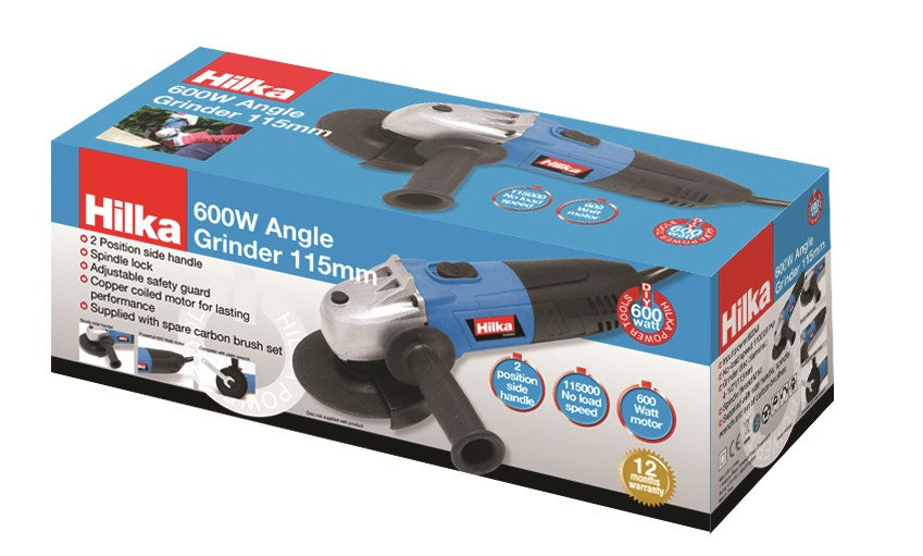 Hilka 4.5" 600w Angle Grinder PTAG600