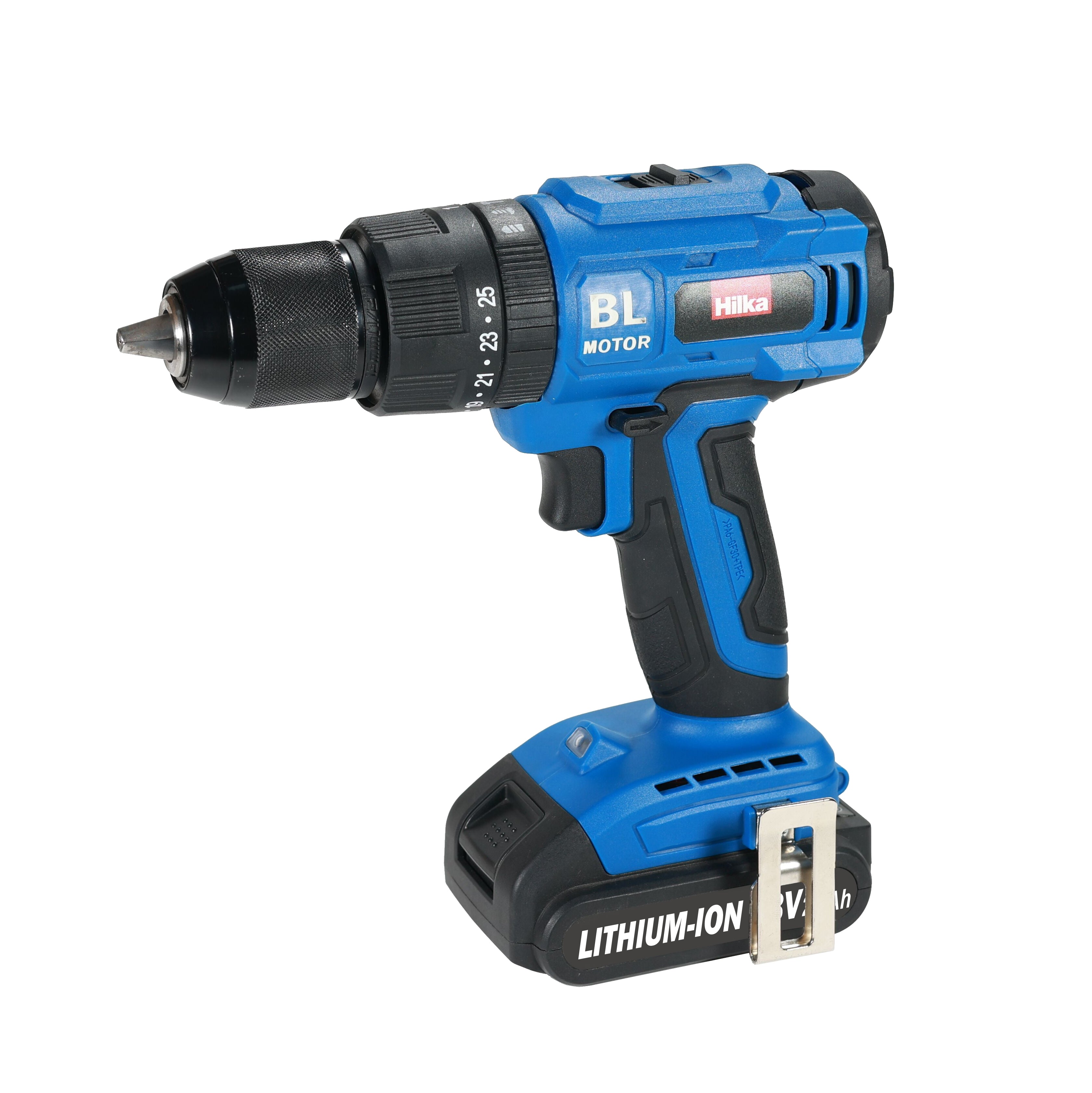 Hilka 18V Li-ion Brushless Combi Drill with Two 2.0Ah Batteries & 50 pce Accessories PTLBD1822