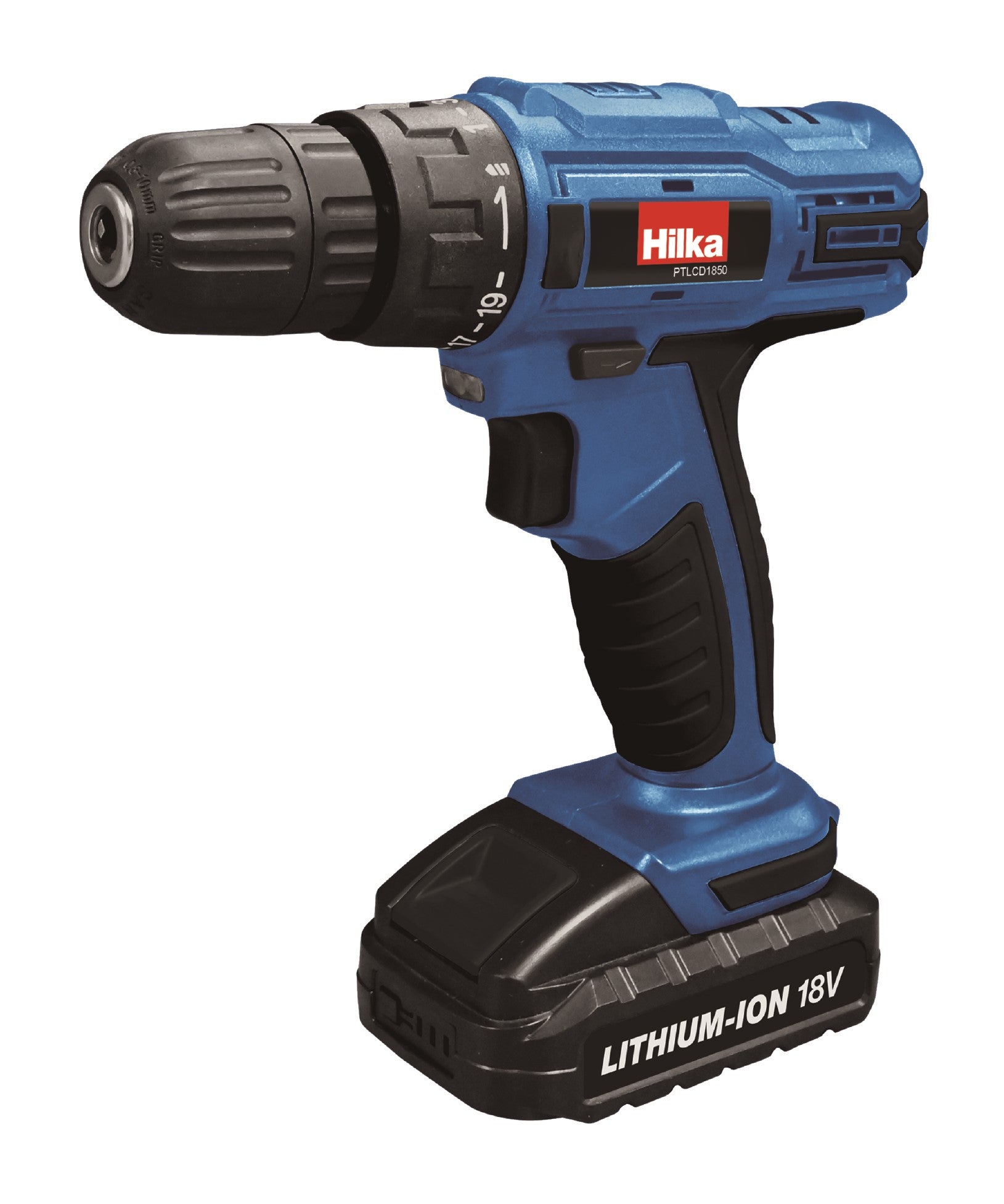 Hilka 18V Li-ion Cordless Drill/Driver with 50 Accessories PTLCD1850