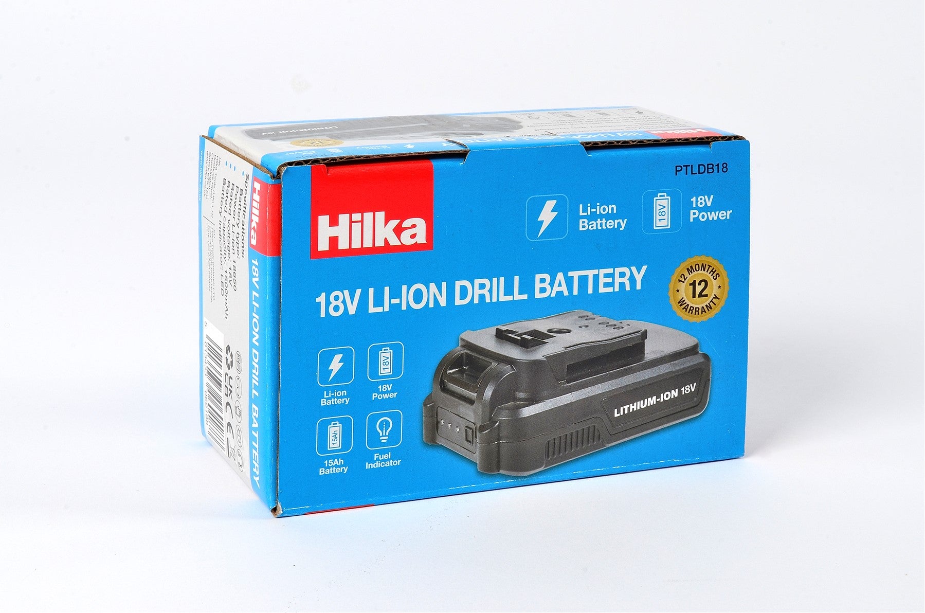 Hilka 18v Li-ion Drill Battery PTLDB18