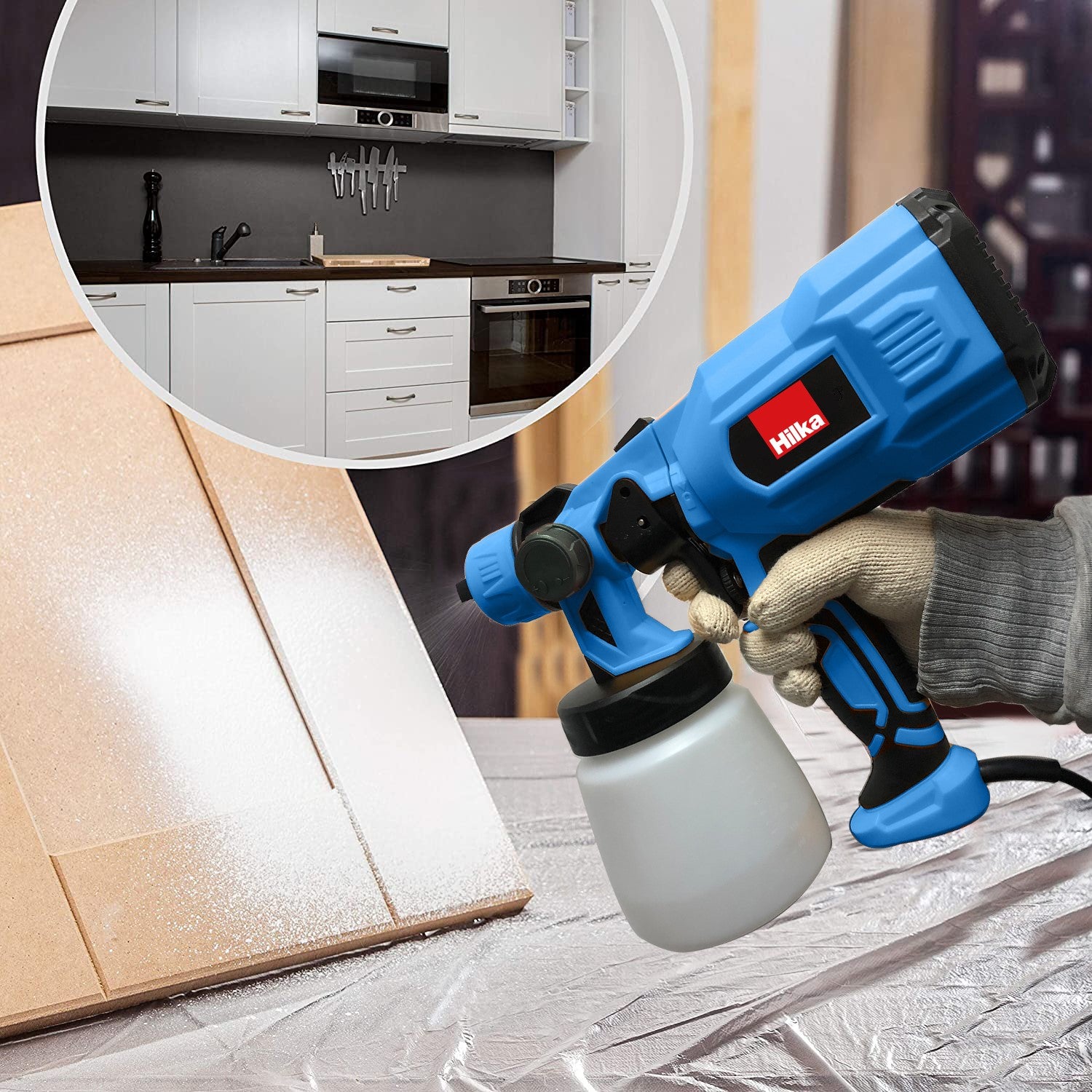 Hilka 550W Electric Paint Spray Gun PTPSG550