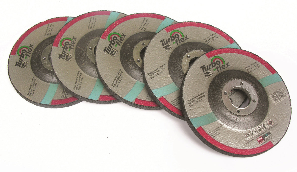 Hilka 5 x 115mm Grinding Disc Turbo Flex TFGR11505