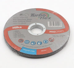 Hilka 5 x 115mm SS Cutting Disc Turbo Flex TFSS11505