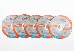 Hilka 5 x 115mm SS Cutting Disc Turbo Flex TFSS11505