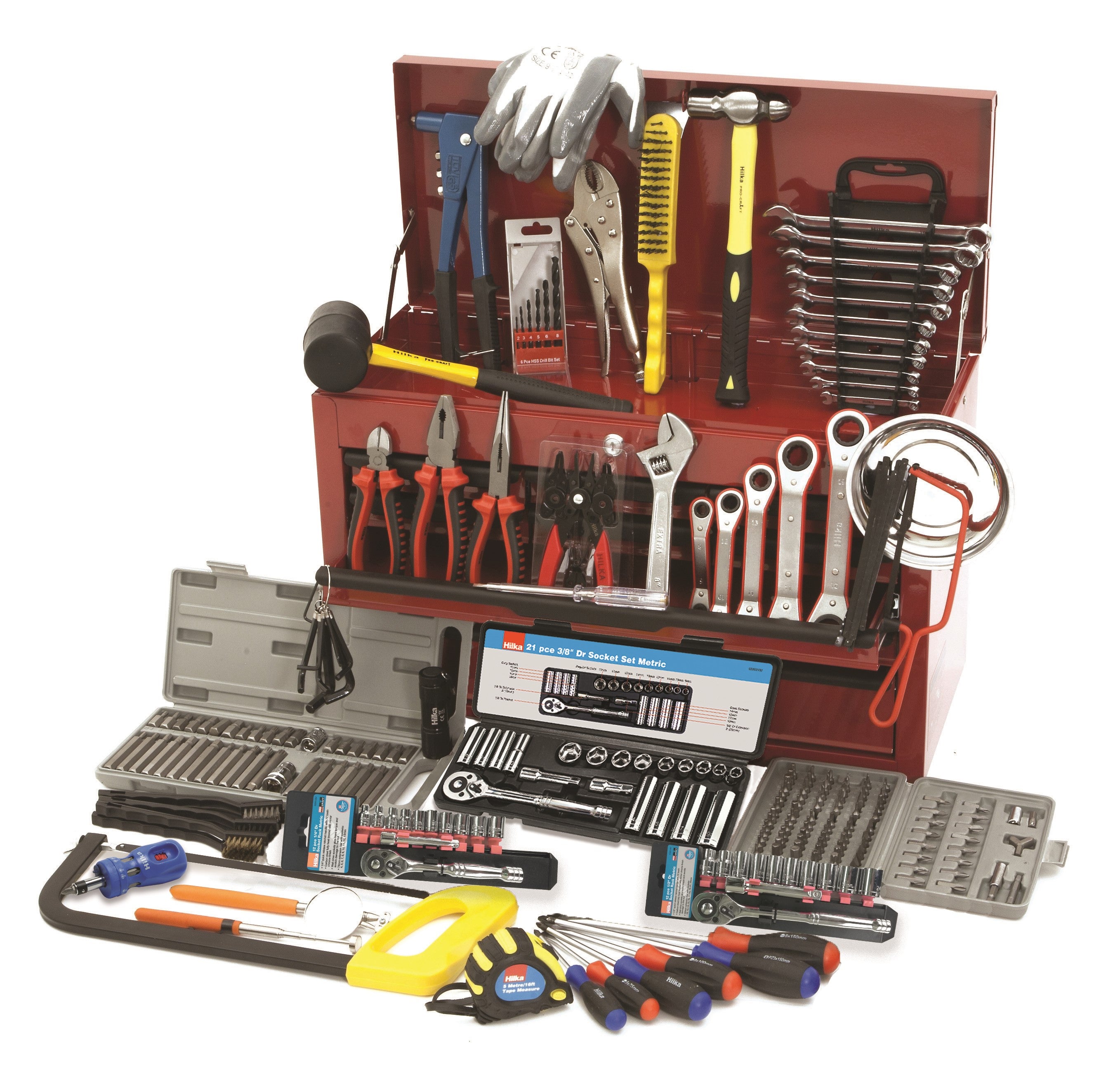 Hilka 270 pce Tool Kit in Heavy Duty Tool Chest TK269