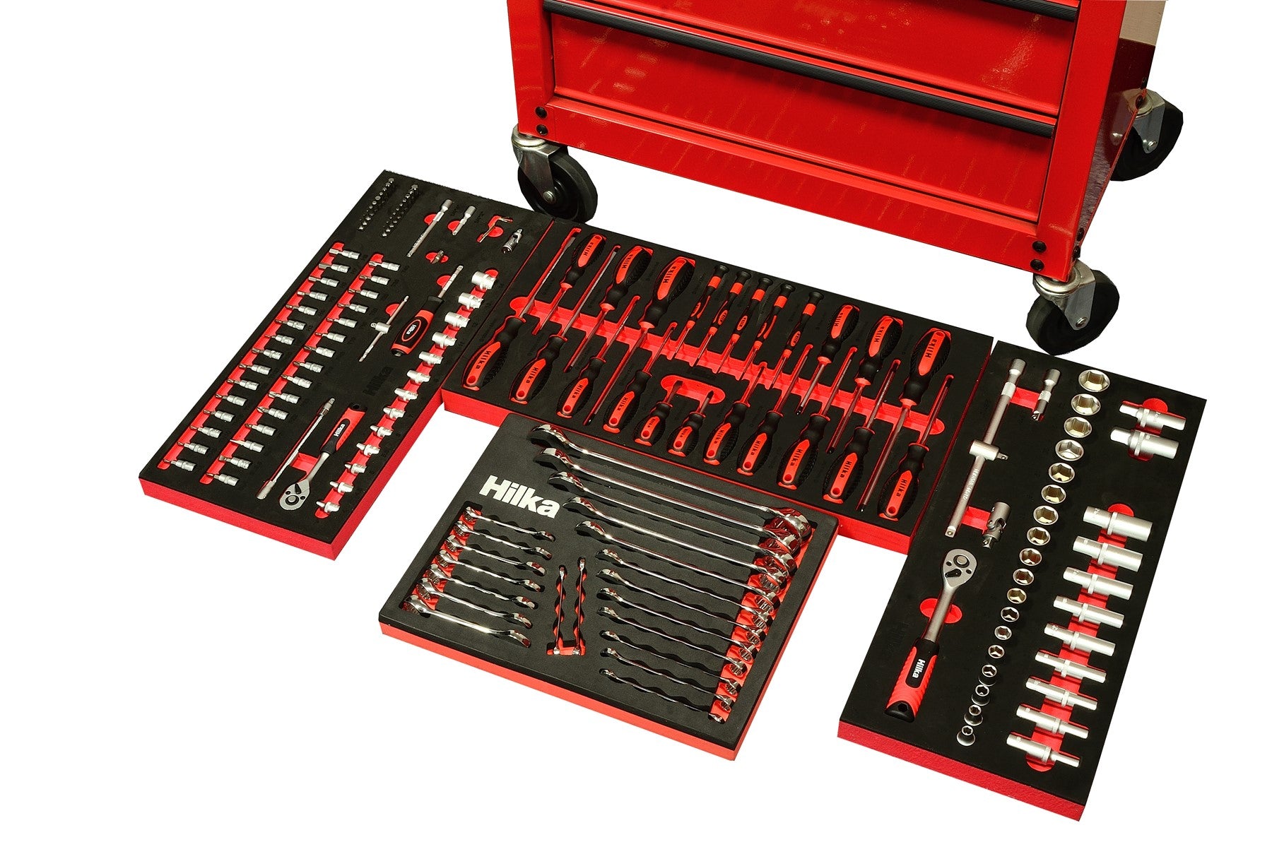 Hilka 153 pce EVA Kit in 8 Drawer Trolley TKE153