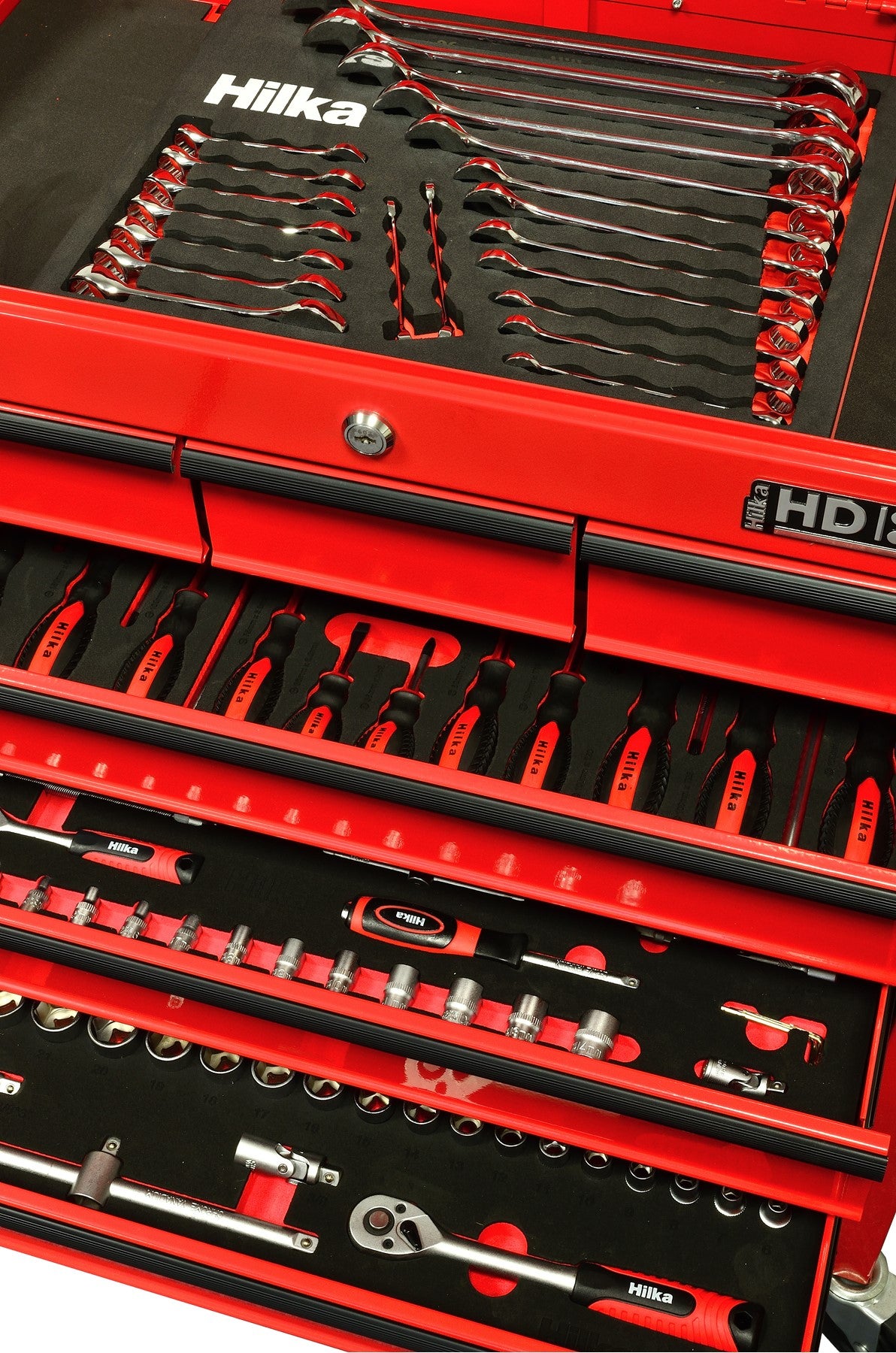 Hilka 153 pce EVA Kit in 8 Drawer Trolley TKE153