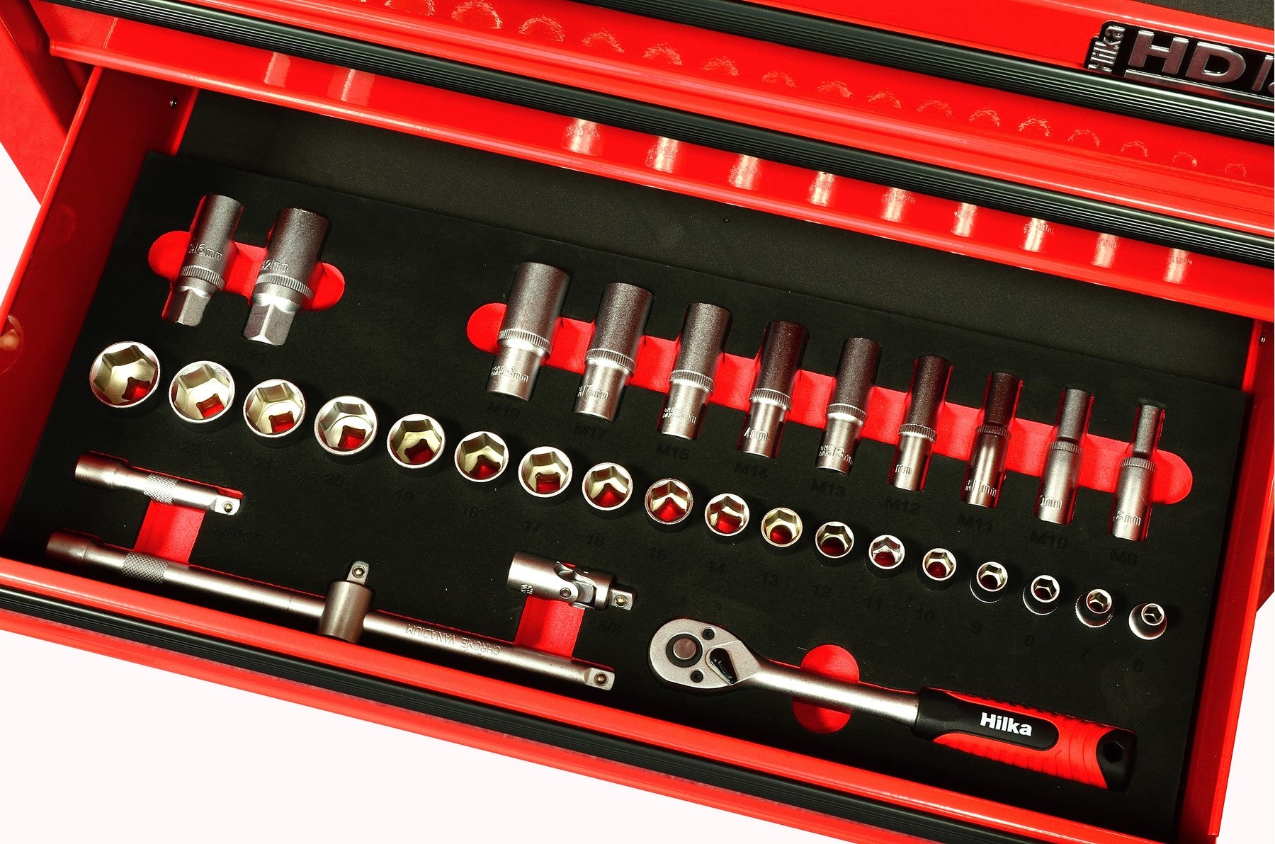 Hilka 153 pce EVA Kit in 8 Drawer Trolley TKE153
