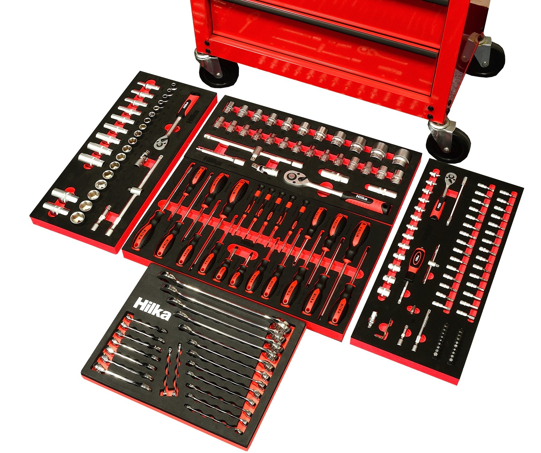 Hilka 186 pce EVA Kit in 14 Drawer Chest & Trolley TKE186