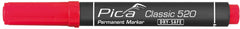 Pica Classic Permanent Marker with Round Tip - Red - 520-40