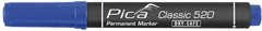 Pica Classic Permanent Marker with Round Tip - Blue - 520-41
