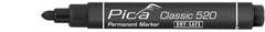 Pica Classic Bullet Point-Pen 4pk Colours Red Blue Black White - 520-04